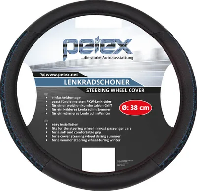Produktbild von Lenkradbezug, Ø 38 cm, TPE-Ring, Design 1103, blau von PETEX
