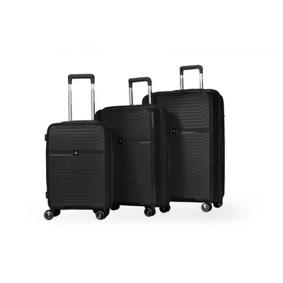 Produktbild von Hoffmanns 3-tlg.Kofferset POLYPROPYLENE Modell DAISY 03201 Schwarz