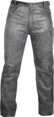 Produktbild von Herren Motorrad Lederhose in Grau Lederjeans Bikerhose Bikerjeans 5 Pocket (34)