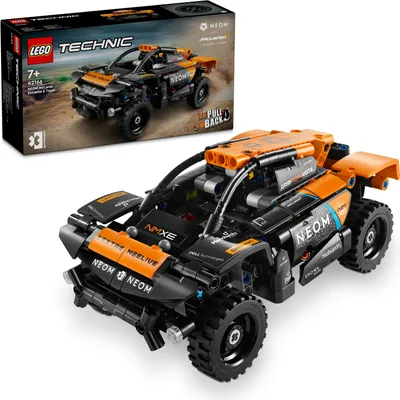 Produktbild von LEGO Technic NEOM McLaren Extreme E Race Car Set, Auto-Spielzeug mit Rückziehmotor für Kinder, baubares Aufziehauto, Technik-Geschenk für Jungs und Mädchen ab 7 Jahren 42166