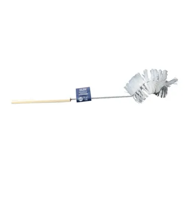 Produktbild von Gebogene Ballonbürste mit Stirnbesatz für Glasballon 5-25 Liter, 700 mm lang, Bürste 200x100 mm ø