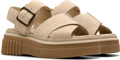 Zdjęcie produktu dla Klasyczne sandały damskie Clarks CL26181202 Kolor: beżowy Rozmiar: 39,5