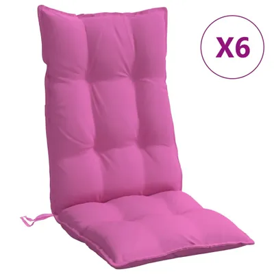 Produktbild von vidaXL Hochlehner-Auflagen 6 Stk. Rosa Oxford-Gewebe