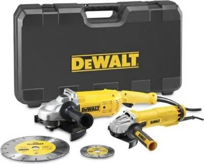 Obrázok produktu pre Sada uhlovej brúsky Dewalt 230+125mm (dwe492+dwe4207) + kotúče dt3711, dt3731 kmeň
