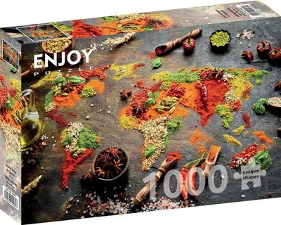 Immagine prodotto di Puzzle 1000 pezzi Enjoy – Mappa del mondo nelle spezie