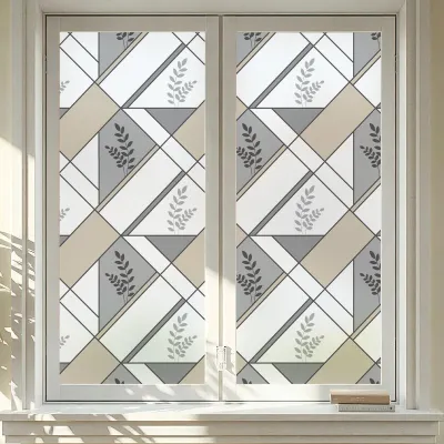 Image de Film décoratif avec motifs floraux et géométriques