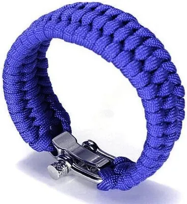 Productafbeelding van Overlevingsarmband met noodsignaalkabel, blauw, geschikt voor reizen en wandelen