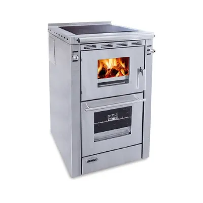 Produktbild von Herd SG-60 Edelstahl mattiert mit Kochfeld und Backofen, 60 cm breit, 85 cm hoch