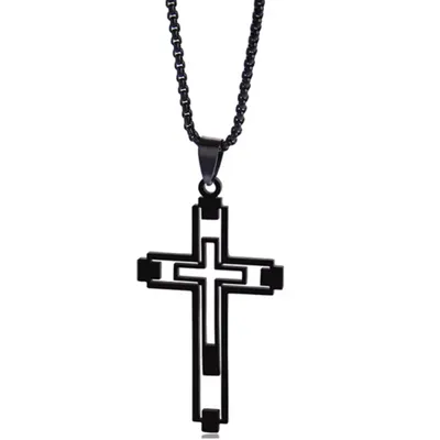 Produktbild von Halskette EM-34152 Cross - Elegantes Uni-Accessoire KP34152