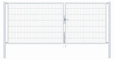 Immagine prodotto di Alberts 647995 Cancello doppio Flexo con accessori, zincato a caldo, larghezza 350 cm, altezza 160 cm