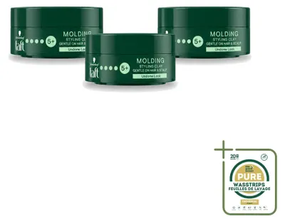 Produktbild von 3 x Taft Molding Styling Clay - Halt 5 - 75 ml - Vorratspackung - 3 Stücke