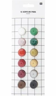Produktbild von Acrylini Pods Festive Set, 12 Farben, je 3,5 ml