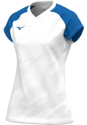 Produktbild von Mizuno Damen Team MEISAIGARA Sport Shirt  - V2EAC710, Farbe:weiß/royal, Textil:M
