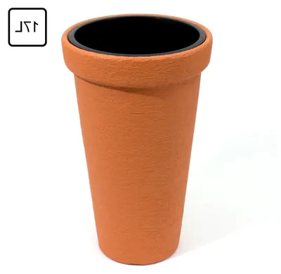 Produktbild von Riesiger Blumenkübel Blumentopf H 50,5 cm Übertopf Tower terracotta massiv Optik