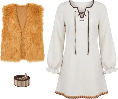 Produktbild von Hippie Kostüm Kleid Fasching Karnevalskostüm Damen Größe: 36