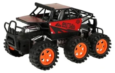 Produktbild von Toi-Toys VEHICOOL Monster Truck 6 Räder, Friktionsantrieb, Kinder Spielzeug ab 3 Jahren rot