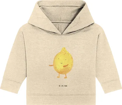 Produktbild von Mr. & Mrs. Panda Organic Baby Hoodie Beste Freunde Zitrone 12. - 18. Monat - Natural Raw - Geschenk, Kapuzensweatshirt, Lustige Sprüche, Fehlende Keywords, Kapuzenshirt