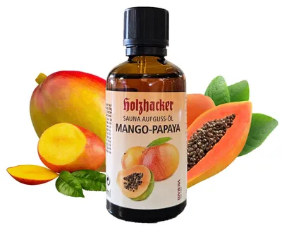 Obrázek produktu pro Holzhacker, esenciální olej do sauny, vůně mango-papája, 60 ml