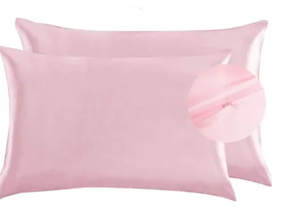 Immagine prodotto di Due federe in seta di gelso, 50 x 75 cm, colore rosa