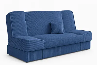 Productafbeelding van Sofa ROYAL in de kleur blauw, afmetingen 192 x 90 x 85 cm, een modern slaapbank met een ruim ligvlak, AI-gegenereerde afbeelding