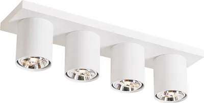 Produktbild von QAZQA - Modern Moderner Deckenstrahler weiß 4-flammig Spotbalken-flammig - Tubo I Wohnzimmer I Schlafzimmer - Aluminium Länglich - LED geeignet GU10