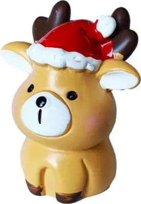 Image de Habarri | Figurine miniature - Figurine pour maison miniature - Renne de Noël - Figurine pour enfants à partir de 3 ans