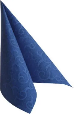Obrázok produktu pre Papstar obrúsky 40 cm 1/4 sklad Royal Casali tmavomodré 50 ks.