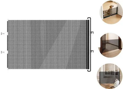 Produktbild von Nethek für Hunde und Katzen, PVC, 58x125cm, für Innen- und Außentreppe, Gang, schwarz, ohne Bohren