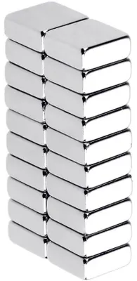 Produktbild von Starke Neodym Magnete 10x10x4mm weiß für Kühlschrank