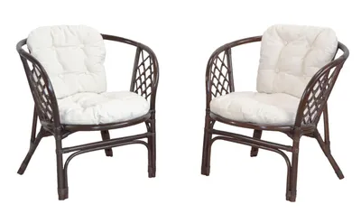 Produktbild von 2er-Set Rattansessel mit Kissen Sonja