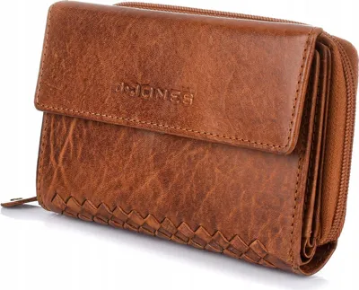 A brown leather wallet is shown against a white background.