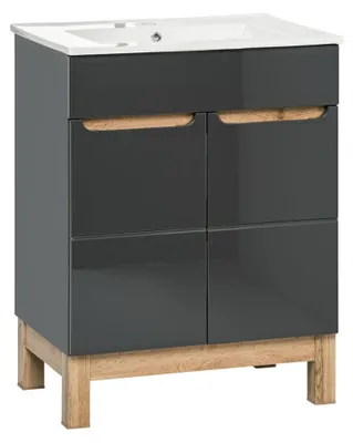 Zdjęcie produktu dla Umywalka ceramiczna Szafka podumywalkowa Umywalki łazienkowe 60 cm