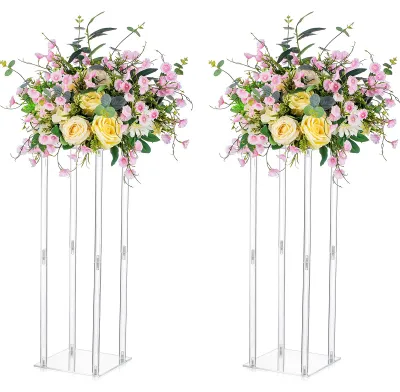 Productafbeelding van Nuptio Bruiloft Centerpieces Acryl Vazen - 2 Stuks van 60cm Hoog