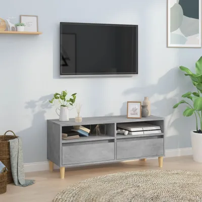 Produktbild von "2026 Promotion" TV-Schrank - TV-Lowboard - Betongrau 100x34,5x44,5 cm Holzwerkstoff - TV-Regal CC29703