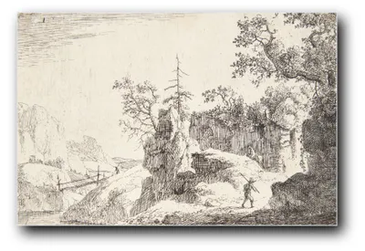 Produktbild von Kunstdruck „Landschaft mit Brücke“ von Jan van Aken – 40×60 cm – ungerahmt