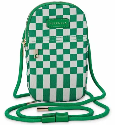 Productafbeelding van Selencia Telefoontasje - Checker Green