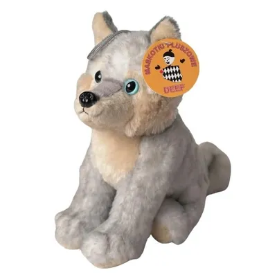 Produktbild von Plüschtier Wolf hell Stofftier weich Polarwolf Plüschwolf Kuscheltier Geschenk für Kinder