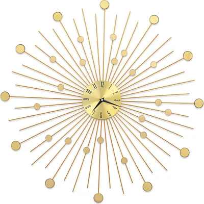 Immagine prodotto di vidaXL Orologio da parete in metallo 70 cm Oro