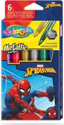 Produktbild von Metallic-Marker 6 Farben Spiderman Colorino