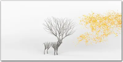 Produktbild von Coloray Küchenrückwand 140x70 Spritzschutz aus Glas - Blätter Hirsch