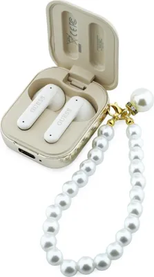 Image de Écouteurs Tws Guess Pearl Strap Beige