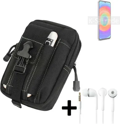 Produktbild von K-S-Trade Gürteltache + Kopfhörer kompatibel mit Ulefone Note 14 Gürtel Tasche Holster Schutz Hülle Handy Hülle  schwarz inkl. Extrafächer