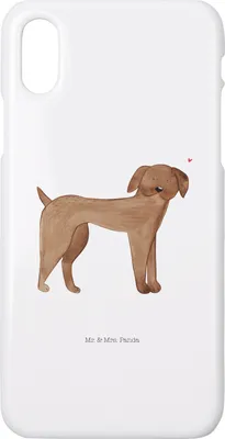 Produktbild von Mr. & Mrs. Panda Iphone 10 Handyhülle Hund Dogge - Weiß - Geschenk, Hunde, X, Herz, Deutsche, Sprüche, Handy, Hülle, Süß, Cover