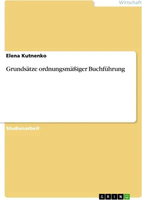 Produktbild von Grundsätze ordnungsmäßiger Buchführung