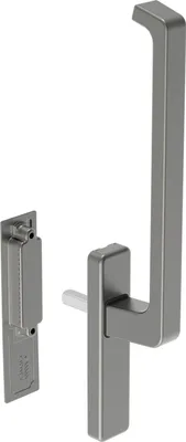 Image de GU HS Garniture de poignée tournante DIRIGENT 180° Poignée intérieure sans PZ Coquille extérieure argentée