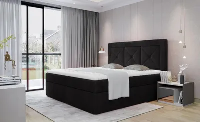 Produktbild von Doppelbett (kontinental) 180x200 IRANO - schwarz 1