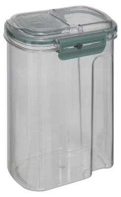 Produktbild von Luftdichte Vorratsdose, 1,6 Liter, mit Datumsanzeige und Ausgießdeckel, Marke Five® - Transparent - Luftdicht | Mit Deckel | Stapelbar | BPA-frei