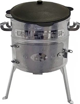 Produktbild von Utschak Aidos Edelstahl 1,5 mm mit Kazan aus Gusseisen 10L