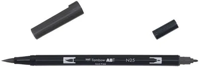 Produktbild von Tombow Tombow ABT Dual Brush Pen N25 Lampenschwarz