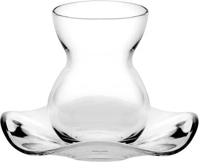 Produktbild von Famanu Teeglas-Set 6 moderne Gläser mit Untertassen - Transparent